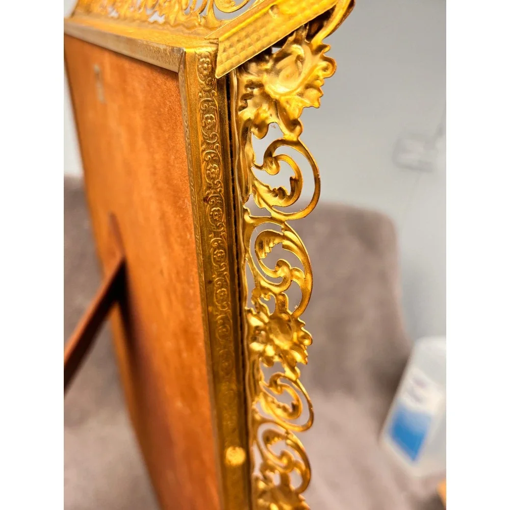 Vtg Olan Mills Frame Ornate Gold Filigree Picture Frame 12x15 Victorian Style